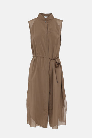 Brunello Cucinelli Silk Button Up Dress