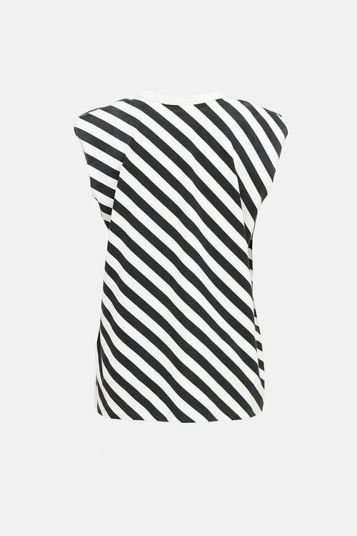 Dries Van Noten Stripe Shoulder Pad Top