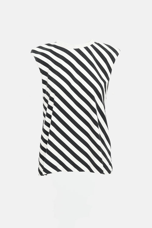 Dries Van Noten Stripe Shoulder Pad Top