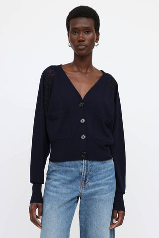 Chloé Lace Trim Cardigan