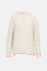 Lisa Yang Blanket Stitch Trim Knit Sweater