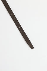 Saint Laurent Cassandre Slim Suede Belt