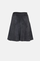 Brunello Cucinelli Grey Suede  Skirt