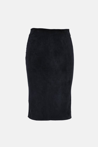 Brunello Cucinelli Suede Pencil Skirt