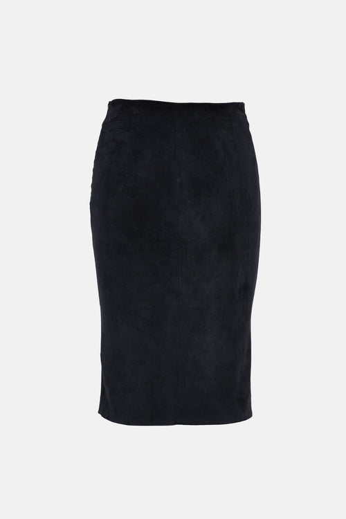 Brunello Cucinelli Suede Pencil Skirt