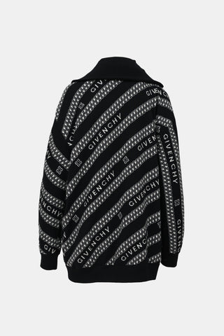 Givenchy Jacquard Patterned Zip Cardigan