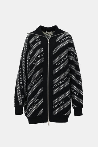 Givenchy Jacquard Patterned Zip Cardigan