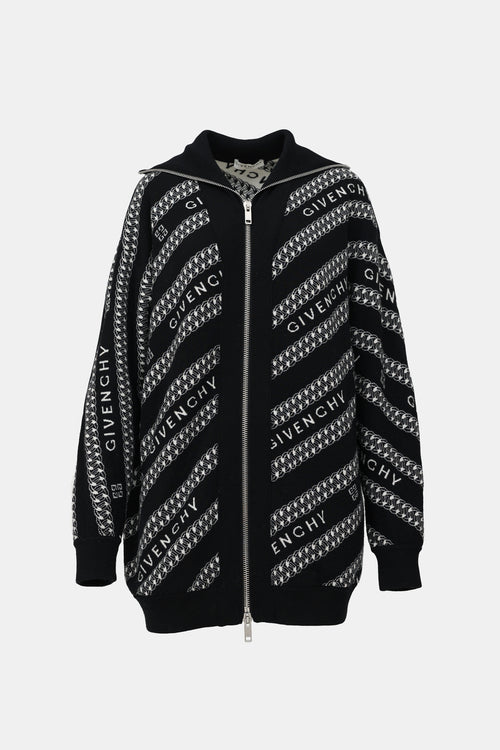 Givenchy Jacquard Patterned Zip Cardigan