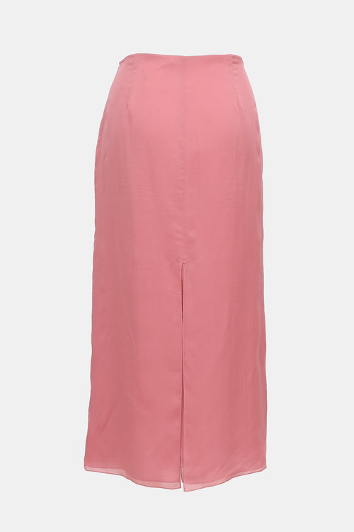 The Row Silk Midi Skirt
