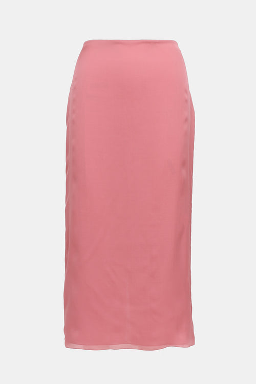 The Row Silk Midi Skirt