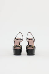 Gucci Patent Platform Claudia Hardware Pump
