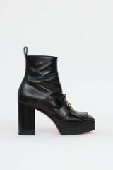Gucci Hardware Ankle Platform Boots