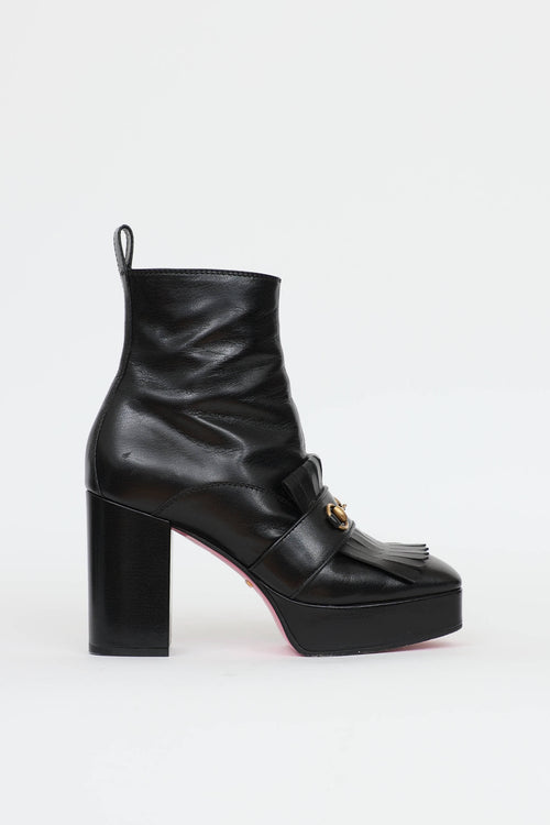 Gucci Hardware Ankle Platform Boots