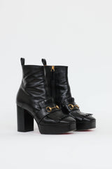 Gucci Hardware Ankle Platform Boots
