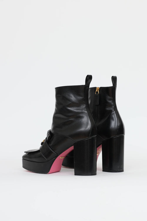 Gucci Hardware Ankle Platform Boots