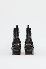 Gucci Hardware Ankle Platform Boots