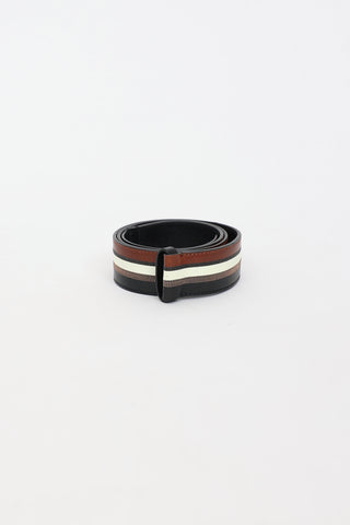 Brunello Cucinelli Monili Striped Belt