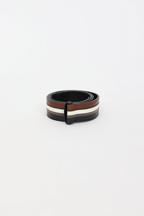 Brunello Cucinelli Monili Striped Belt