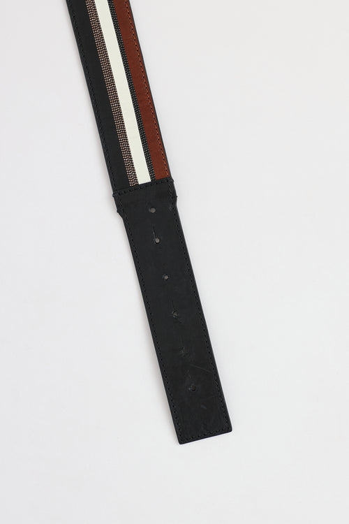 Brunello Cucinelli Monili Striped Belt