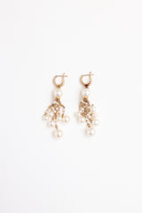 David Yurman 18K Pearl & Diamond Dangle Earrings