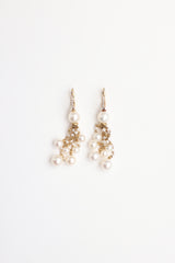 David Yurman 18K Pearl & Diamond Dangle Earrings