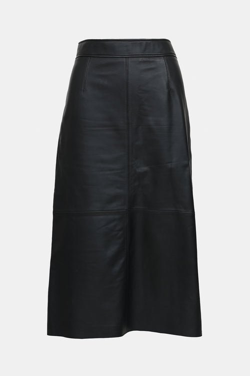The Frankie Shop Leather Savil Skirt