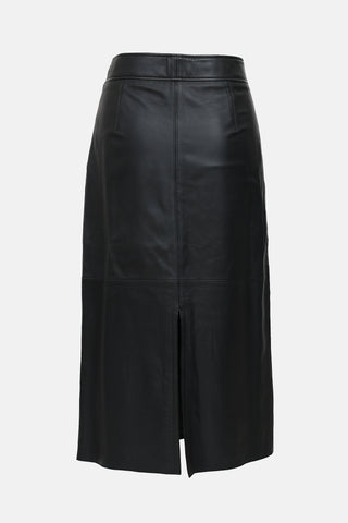 The Frankie Shop Leather Savil Skirt
