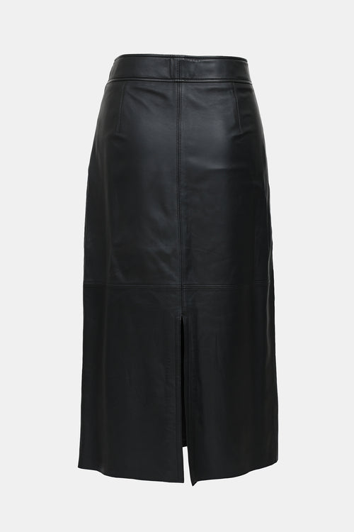 The Frankie Shop Leather Savil Skirt