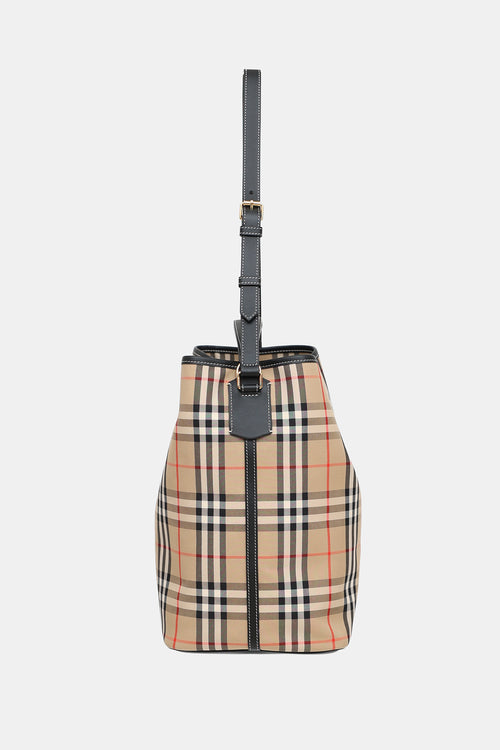 Burberry Archive Check Ashby Bucket Bag