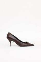Prada Logo Plaque Pump