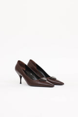 Prada Logo Plaque Pump
