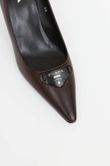 Prada Logo Plaque Pump