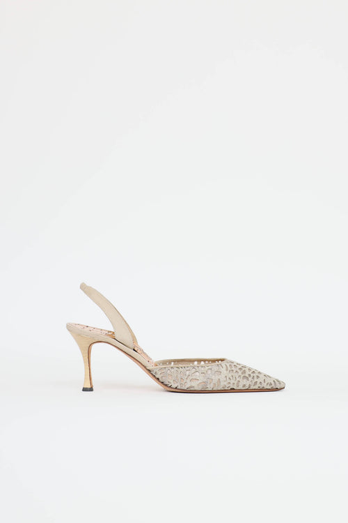 Manolo Blahnik Carolyne Laser Cut Heel