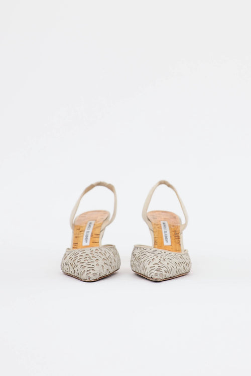Manolo Blahnik Carolyne Laser Cut Heel
