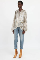 Blumarine Raw Hem Cropped Jeans