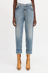Blumarine Raw Hem Cropped Jeans