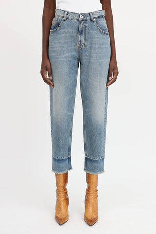 Blumarine Raw Hem Cropped Jeans