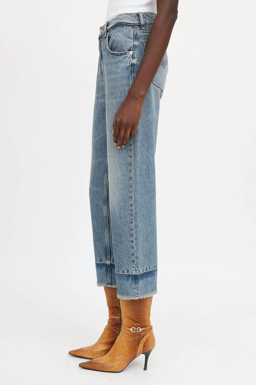 Blumarine Raw Hem Cropped Jeans
