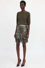 Blumarine Jewel Fringe Skirt