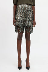Blumarine Jewel Fringe Skirt