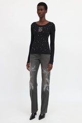 Blumarine Wildflower Embellished Jeans
