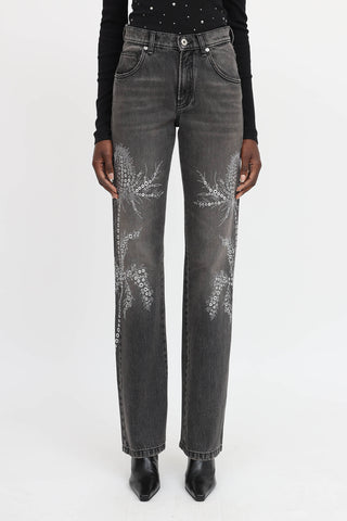 Blumarine Wildflower Embellished Jeans