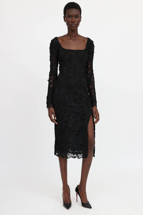 Blumarine Macrame Lace Dress