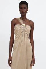 Blumarine Ruched Asymetric Gown
