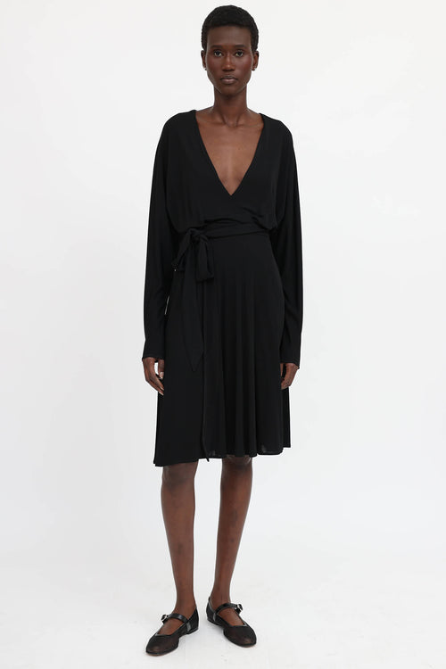 Françoise Paris Belted V-Neck Dress