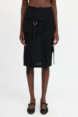 Blumarine Lace Combat Skirt