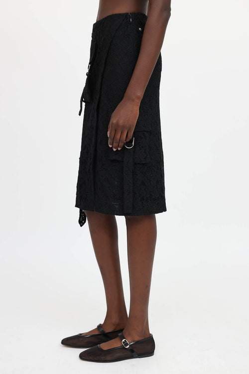 Blumarine Lace Combat Skirt
