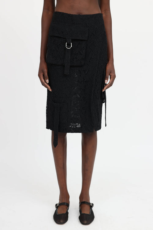 Blumarine Lace Combat Skirt