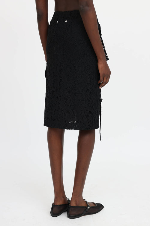 Blumarine Lace Combat Skirt