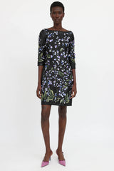 Blumarine Sequin Floral Dress